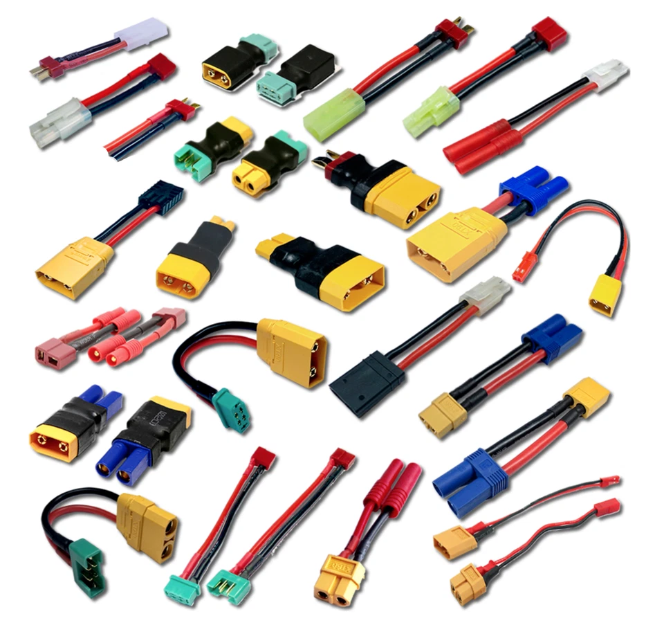 ✅  Lipo Akku Adapter XT60 Dean EC3 EC5 XT90 MPX XT30 EC2 HXT RC PH JST JR QS8 ✅ - Bild 1 von 4