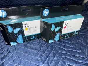 Nowe (2) wkłady atramentowe HP 72 DesignJet żółte C9373A magenta C9372A Exp 11/2026 - Zdjęcie 1 z 4
