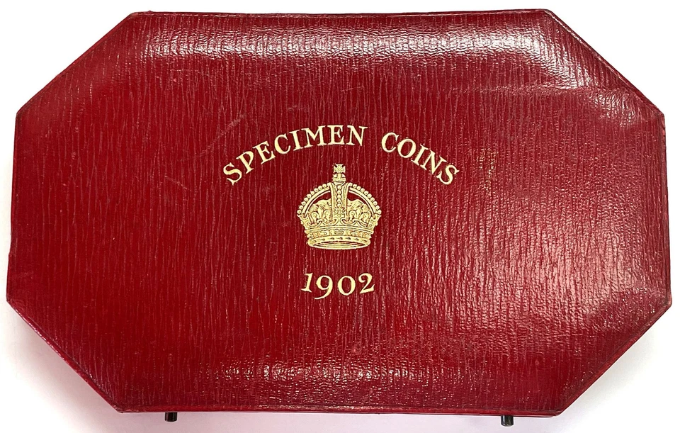 1902 GREAT BRITAIN SPECIMEN KING EDWARD VII ORIGINAL 11 COIN BOX SET NO COINS - Image 1 of 3