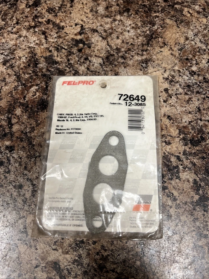 🇺🇸 ¡Junta de válvula de recirculación de gases de escape (EGR) Fel-Pro 72649! ¡Envío gratis! Foto 1 de 2
