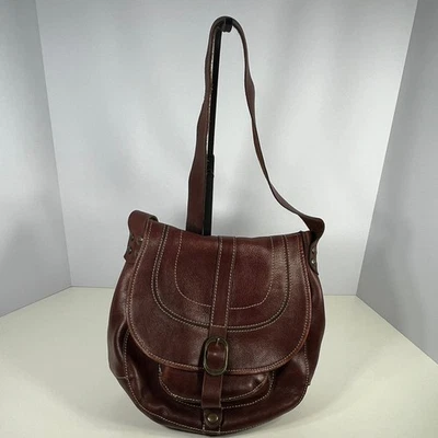  Bolso Bandolera Patricia Nash Barcelona Sillín Cuero Marrón Western Boho Cartera Foto 1 de 4