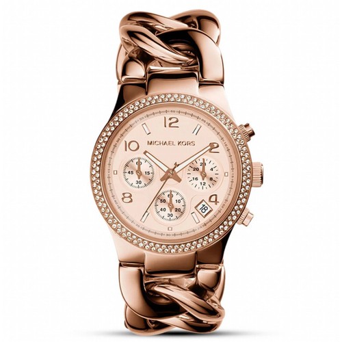 Orologio Cronografo Michael Kors Bracciale Catena Oro Rosa