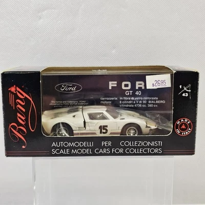Coche diecast Bang #456 Ford GT 40 MK I Le Mans 66 #15 Grossman-Ligier escala 1:43 Foto 1 de 4