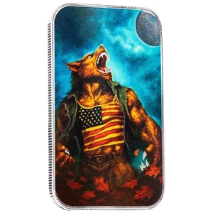 Halloween Horrors Color Silberbarren - American Werewolf - 1 oz .999 Silberbarren - Bild 1 von 3