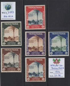 WC1_31553. AFRIKANISCHE COL.: TRIPOLITANIEN. KOLONIALKUNST Satz 1934. Sc.73-78. MH-MLH - Bild 1 von 1
