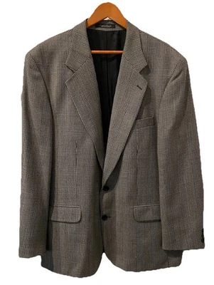 Chaqueta Blazer Marco Cellini Para Hombre 44R Negra Pata de Gallo Cuadros 100% Lana Foto 1 de 4