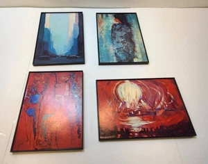 Print “Girl in Blue” by Larsen and other prints set - Lot of 4 - 5" x 8" - Picture 1 of 23