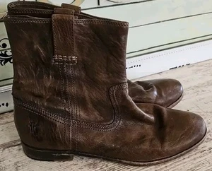 Frye Anna Shorty Boots Women’s 9.5 Leather Short Western Ankle Booties - Picture 1 of 8