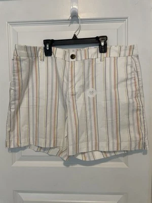 Pantalones cortos chinos Style & Co para mujer talla grande talla 18 a rayas Foto 1 de 4