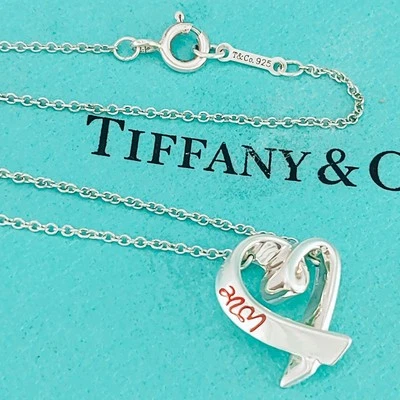 Collana con ciondolo cuore amore smalto rosso Tiffany & Co. Love... - Immagine 1 di 4