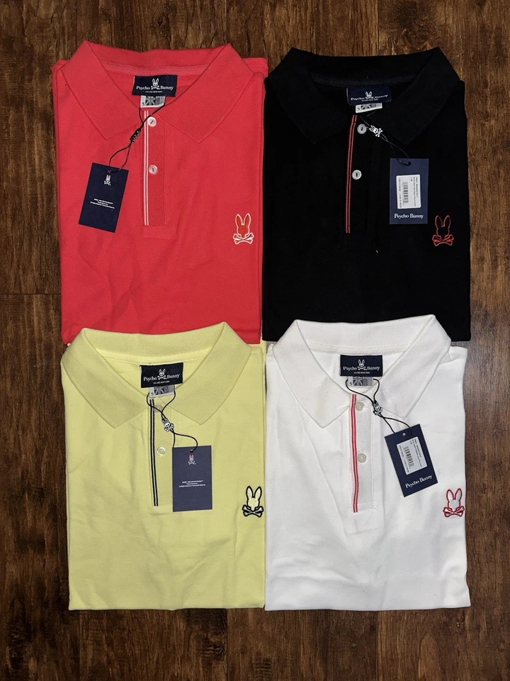 NUEVO Polo Psycho Bunny Para Hombre Tejido Algodón Pima Selecto Talla/Color Foto 1 de 4
