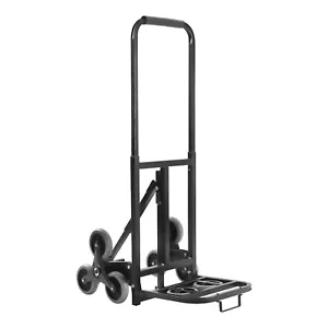 Stair Climbing Hand Truck Foldable Dolly Cart Dual Purpose Cart w Retaining Rack - Picture 1 of 12