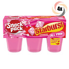 4x Packs Snack Pack Starburst All Pink Strawberry Juicy Gels  | 6 Each | 19.5oz