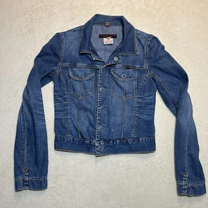 Adriano Goldschmied AG Denim Jean Jacket Crop Women’s Small The Jagger Trucker - Picture 1 of 16