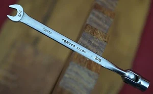 Llave combinada de extremo abierto de cabeza flexible de aleación forjada EASCO 69112 3/8" EE. UU. de colección - Imagen 1 de 6