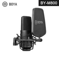 BOYA BY-M800 Large Diaphragm Microphone Low-cut Filter Cardioid Condenser Mic