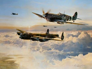 Robert Taylor ESCORT FOR THE STRAGGLER ANZAC AP Aviation Art Print - Picture 1 of 10