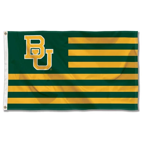 Baylor University Bears American Stripes Nation USA Flag Cover