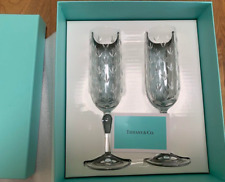 TIFFANY&Co. champagne glass Florette pair set (Pre-owned, but Unused)