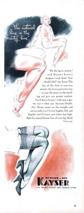 1940 Print Ad Kayser Nylon Hosiery Stockings Fit the Leg in Motion 5.5x14 - Picture 1 of 3