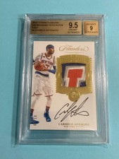 2016-17 Flawless Carmelo Anthony Auto SICK Letter Patch Gold #04/10 BGS 9.5