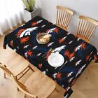 Denver Broncos Fans Tablecloth Waterproof Print Dining Table Cloth 60x90in
