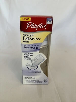 Biberón Playtex para bebé 5 gotas forros 8-10 OZ anticólicos 3 meses + mediano Foto 1 de 4