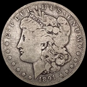 1891-CC 1$ Morgan Silber Dollar SCHÖN ZIRKULIERT - Bild 1 von 6