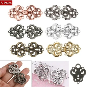 5Pair New Womens Cape Shawl Cloak Clips Clasp Collar Swirl Flower Fastener - Picture 1 of 38