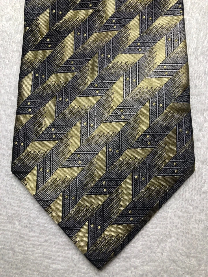 ROBERTO VILLINI CORBATA HOMBRE GRIS Y DORADO 4 X 59 Foto 1 de 4