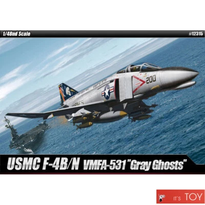 Academy 1/48 USMC F-4B/N VMFA-531 Gris Ghost Aircraft Kit Modelo Plástico #12315 Foto 1 de 4