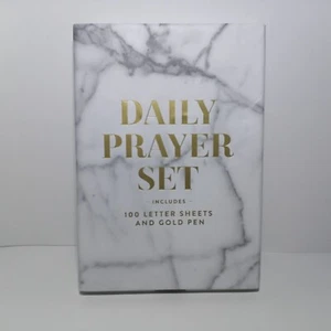 Eccolo Town Street Arts Daily Prayer Set Keepsake Box Gold Pen Christmas Gift - Picture 1 of 3