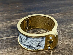 Vintage Stella & Dot Bello Faux Snakeskin Chunky Cuff Bracelet #25 - Picture 1 of 6