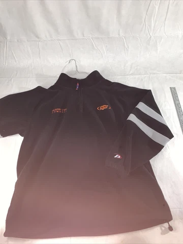 Oklahoma State Cowboys Quarter Zip Pullover Mens XL Black Long Sleeve Cover