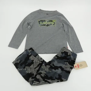 Juego de 2 piezas Levi's Boys gris Panamá talla 4 nuevo con etiquetas $32 - Imagen 1 de 6