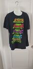 TEENAGE MUTANT NINJA TURTLES TMNT STACKED MASKS BLACK 2XL T-SHIRT 