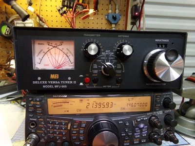 MFJ-969 TUNER HF+6M 300W ROLLER DL XMTR ANT SW USED TESTED WORKING WELL # 1 OF 2 - Image 1 of 4