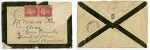 1877 Leicester England Sc 33 Placa 145 pr cubierta de luto a Avon Straits of Ohio - Imagen 1 de 1