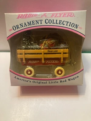 NUEVO 1997 Radio Flyer Adorno de Navidad Colección Modelo 104 Pequeño Vagón Rojo Foto 1 de 3