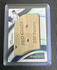 2022 Panini Immaculate Shane Baz Fielding Glove Prime  Rays Relic# /2 SSP - Picture 1 of 2