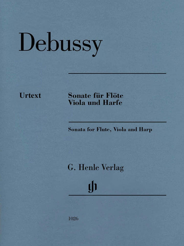Debussy Sonata for Flute Viola Harp Henle Urtext Classical Sheet Music Book - Image 1 of 1