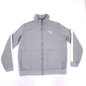Puma Track Jacket Full Zip XL Gray Athleisure Monochrome Streetwear - Picture 1 of 8