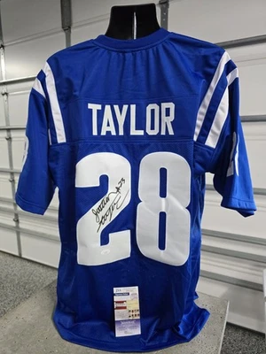Jonathan Taylor Signed Auto Custom Jersey Indianapolis Colts JSA COA Blue - Image 1 of 4