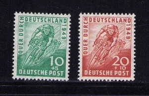 Germany B304-B305 Bicycle Racers MNH Semi Postal Stamp Set MNH 1949 - Picture 1 of 3