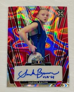 SARAH BACON 1/1 PINK XRC AUTO 2024 LEAF METAL WOMEN OF SPORT AUTOGRAPH 🔥🔥 - Picture 1 of 2