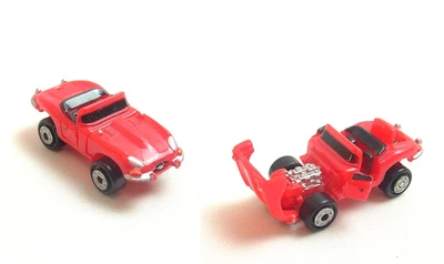 Vintage Galoob Micro Machines Deluxe 1963/4 Jaguar XK E-Type Roadster 1988 Red - Image 1 of 4