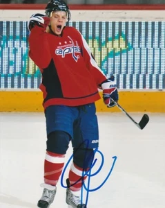 FOTO FIRMADA JOHN CARLSON WASHINGTON CAPITALS 8x10 FOTO #1 Autógrafo - Imagen 1 de 1