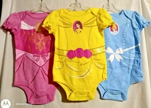 24 month Disney Princess girl short sleeve bodysuit 3 pk - Picture 1 of 6