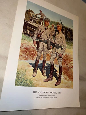 US Military Series Print: The American Soldier 1938 Cavalry Sergeant Gen Chaffee - Image 1 of 2
