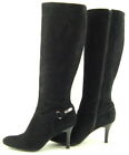 Calvin Klein Deva Classic Black Almond Toe Logo Tall Zipper Boots I Love Shoes